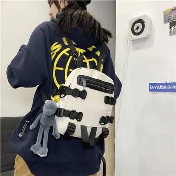 Kawaii Kuprinė Pečių Krepšiai Moterų Drobės Mokyklos Maišą Moterų Daugiafunkcinis Kelionės Bagpack Multi Pocket Ruckpack Naujas