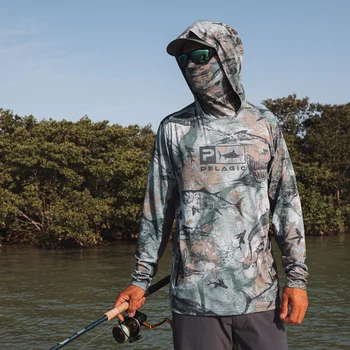 PELAGINĖS Žvejybos Marškinėliai Upf 50 Žuvų Hoodies Bžūp UV Apsauga ilgomis Rankovėmis Jersey Camisa Žvejyba Žvejyba Bekleidung Žūklės Palaidinukė