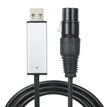 USB DMX DMX512 Sąsajos Adapteris Kabelio Scenos Šviesos Valdiklis Kabelis