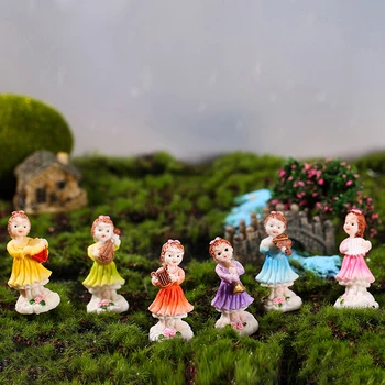 1:12 Lėlių Miniatiūrinė Skulptūra Ornamentu Gėlių Fėja Modelis Lėlės Namas Sodo Dekoro Vaikams Žaisti Žaislai Dovana