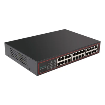 1 Komplektas 24-Port 100 Gigabit Ethernet VLAN Jungiklis Namų Splitter Tinklo Skirstytuvo ES Plug
