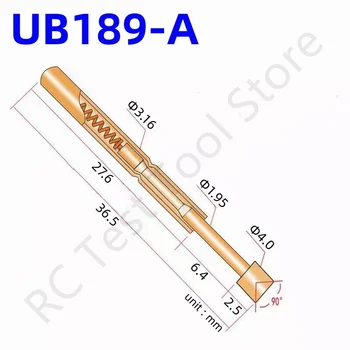 10/50PCS UB189-Pavasarį Bandymo Zondas Bandymo Pin Pogo Pin PCB Test Įrankio Ilgis 36.5 mm Pin Dia 3.16 mm Galvutė Dia 4.0 mm Bandymo Įrankis