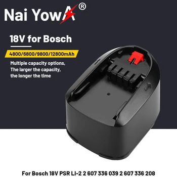 100% Bosch 18V 12.8 Ah Li-ion Baterijos PBA PSB PSR Bosch PST Namų ir Sodo Įrankiai (tik C Tipo) AL1830CV AL1810CV AL1815CV