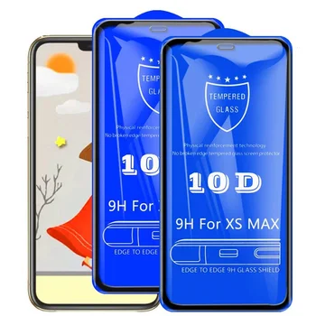 10D Pilnas draudimas Screen Protector, iPhone 14 Pro Max 7 8 14Plus SE Grūdintas Stiklas 