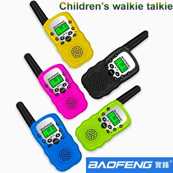 10vnt/DAUG Vaikų walkie talkie BAOFENG Mini walkie talkie vaikų vasaros stovykloje 5-spalvos 16 kanalų du būdu radijo