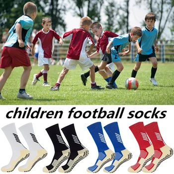1Pair vaikų Futbolo Kojinės Anti Slip Futbolo Kojinės Vyrų Sporto Vidurio Blauzdos Kojinės Krepšinio Kojinės