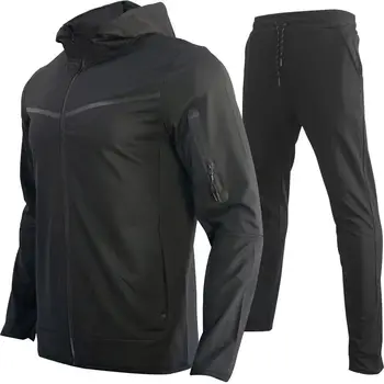 2022 sprogstamųjų rudens ir žiemos vyrų sporto užtrauktukas hoodie kostiumą, laisvalaikio, sporto užtrauktukas hoodie + kelnes 2-piece set