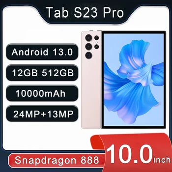 2023 Android 13.0 Tab S23 Pro Snapdragon 888 12 GB Ram 512 GB Rom 10000mAh 10 Colių 