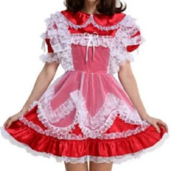2023 Bailys Mergautinė Tarnaitė Satino Rakinama Nėrinių Lėlės Apykaklės Gražus Suknelė Roll Žaisti Dress Pritaikymas Savo Reikmėms