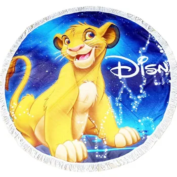 2023 Disney Simba Liūtas Karalius Animacinių filmų Mikė Mikropluošto Paplūdimio Rankšluostį Sportas Plaukimo Vonia Rankšluostį 150cm su Kutas Vaikų Mama