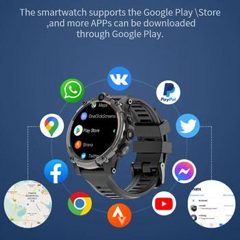 2023 Naujas 4G Grynasis Android 8.1 Smart Watch Vyrų Dual Camera 4 GB+128GB 930 mAh WIFI GPS SIM Kortelės Smartwatch Telefonas 