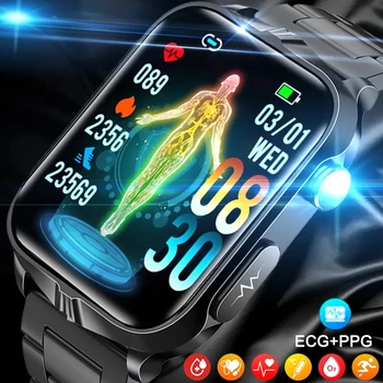 2023 Naujas Smartwatch Cukraus kiekis Kraujyje, EKG+PPG Stebėti Kraujo Spaudimą, Kūno Temperatūrą Smart Watch Sveikatos Impulso Elektroterapijos Žiūrėti