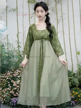 2023 tradicinis moterų pasakų kostiumas patobulintas ruqun hanfu suknelė nacionalinės gėlių spausdinti šifono suknelė vintage princesė dress hanfu