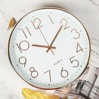2023 Šiuolaikinės Paprastas Plastiko Silent Dekoratyvinės Sienų Laikrodis Šiaurės Sieninis Laikrodis Laikrodis Namų Puošybai Laikrodis Biuras