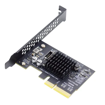 20Gbps Priekinis Skydelis Lizdas PCI-E 4X Express Card Adapteris, skirtas Darbastalio Plokštė USB 3.2 Gen2 Tipas-E
