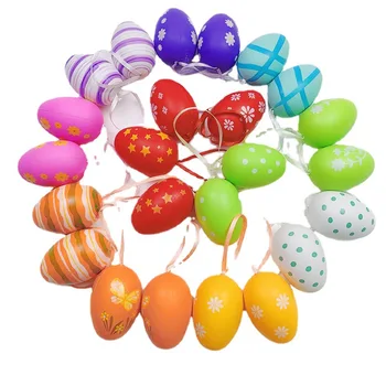 24PCS Velykų Kiaušiniai Namų Kabinti puošybą 2023 Dažyti Kiaušinių Pakabukas Ornamentu linksmų Velykų Dieną Šalies Prekių