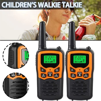 2vnt Nešiojamą Walkie Talkie Vaikai dvipusio Radijo Nustatyti UHF 400-470MHz Ilgo Nuotolio Pagamintas iš Kietos ir Tvirtos ABS Medžiagos Drop-Įrodymas