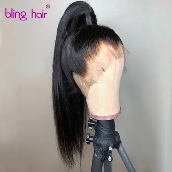 360 Visas Nėriniai Perukas Žmogaus Plaukų Prieš Nupešti, Tiesiai Žmogaus Plaukų Perukai Moterims Bling Remy 6x4 Glueless Perukas Žmogaus Plaukų Nešioti