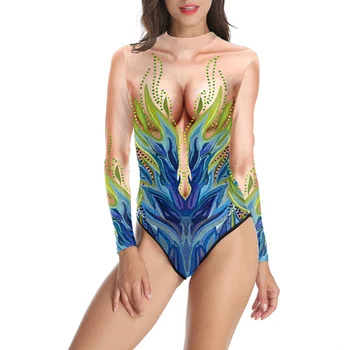 3D Asmeninį Skaitmeninis Spausdinimas vientisas maudymosi kostiumėlis Beach Mados Tuščiaviduriai vientisas Bikini Kostiumai Naujas Plaukti Kostiumai Moterims 2023