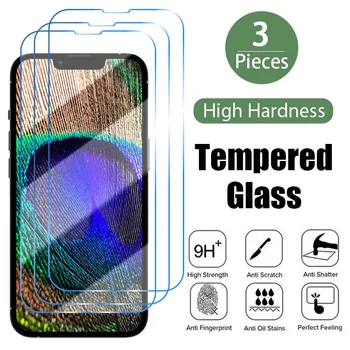 3PCS Apsauginis Stiklas iPhone 12 11 13 Pro Max Mini Screen Protector, iPhone Xs Max XR X 7 8 6 Plus SE 2020 Grūdintas Stiklas