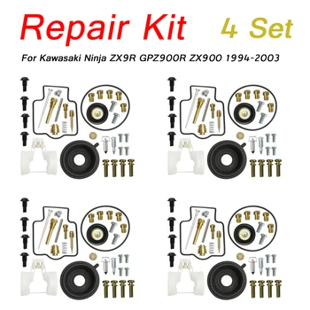 4 Nustatykite, Karbiuratorių, Angliavandenių remonto komplektas Kawasaki ZX9R Ninja GPZ900R ZX900 1994-2003