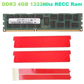 4GB DDR3 1333Mhz RECC Ram Atminties+Vėsinimo Liemenė PC3L-10600R 240Pin 2RX4 1,5 V REG ECC Atminties RAM X79 X58 motininę Plokštę