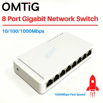5 8 Uostų 1000Mbps Gigabit Ethernet Tinklo Jungiklio, Smart Switcher Interneto Splitter Aukštos Kokybės RJ45 Hub