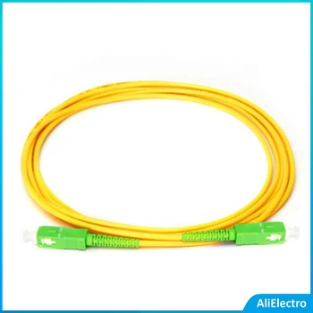 50pcs SC APC į PK APC Simplex 3.0 mm PVC Vienos rūšies 1M 2M 3M Fiber Patch Cable Fibra Optica Megztinis