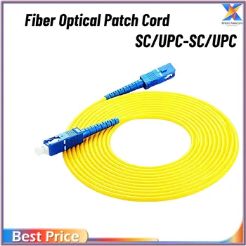 50PCS SC Simplex Single-mode Fiber Optic Patch Kabelis UPC SM 3.0 mm 9/125um FTTH Optinio Pluošto Pleistras Laido Jumper Kabelis 1M/2M/3M/5M