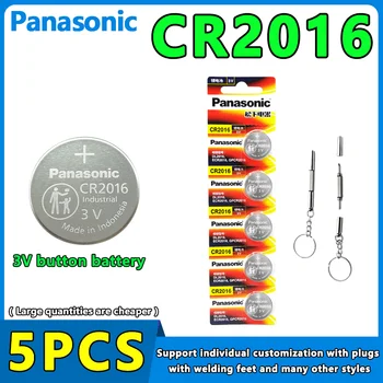 5vnt Panasonic CR2016 3V Mygtukas Baterijų LM2016 BR2016 DL2016 Ląstelių Monetos Ličio Baterija Žiūrėti Elektroninių Žaislų Skaičiuotuvai