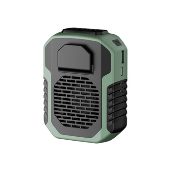 6000Mah Nešiojamų Kabinti Juosmens Ventiliatorius Juoda-Žalia Plastikinė USB Įkrovimo Mini Didelio Vėjo Energijos Ventiliatoriaus Lauko Darbo
