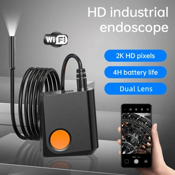 8MM Dvigubo Objektyvo WiFi Endoskopą Kamera HD Pramonės Vamzdynų Vandeniui Endoskopą Automobilių Elektros Priežiūra Endoskopą
