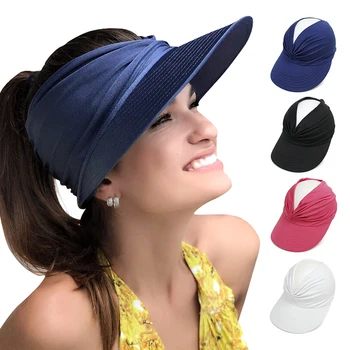 9 Spalvų Moterys, Anti-UV Klostes Saulės Skrybėlę Elastingos Tuščiavidurės Top Hat Mados Moterų INS Stiliaus Paplūdimio Spalvinimas Paplūdimys Tuščias Top Hat