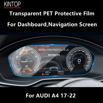 AUDI A4 17-22 Prietaisų skydelį,Navigacijos Ekrano Skaidrus PET Apsauginė Plėvelė Anti-scratch Repair Kino Reikmenų Taisymas