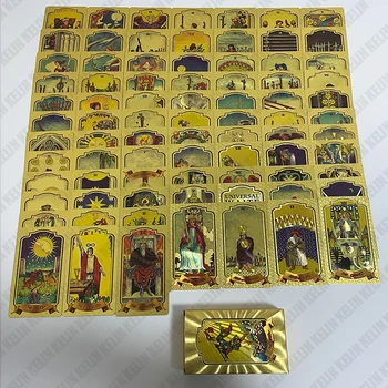 Aukso Folija Taro Kortos Rusijos Nuostabu Nuspėjamasis Būrimą Stalo Žaidimai Vandeniui Astrologija 