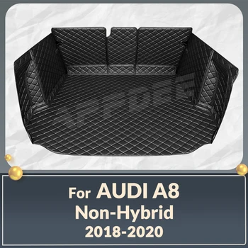 Auto Visu bagažo skyriaus Kilimėlis Audi A8 Ne hibridinis 2018 2019 2020 Car Boot Padengti Trinkelėmis Krovinių Vidaus reikalų Raštas Priedai