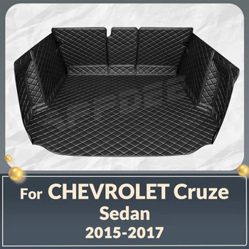 Auto Visu Bagažo Skyriaus Kilimėlis Chevrolet Cruze Sedanas 2015-2017 16 Car Boot Padengti Trinkelėmis Krovinių Vidaus Reikalų Raštas Priedai