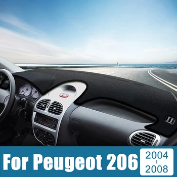 Automobilio prietaisų Skydelio Apima Išvengti Šviesos Padas Saulės Pavėsyje, Anti-UV Kilimai, neslidžia Apsauginiai Kilimėliai Peugeot 206 2004 m. 2005 m. 2006 m. 2007 m. 2008 m.