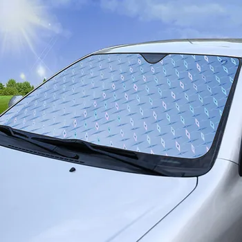 Automobilio Saulės Atspalvis, Raštas 130*60cm Auto Priekinio Lango skėtį nuo saulės Apima UV Blokuoti Atspindinčios Skydelis priekinis Stiklas Stiklo danga