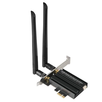 AX3000 Gigabit Tri-Band Wifi6e Tinklo plokštė Darbalaukio WIFI Imtuvas Bluetooth5.2 Belaidžio tinklo Plokštę PCB+Metalas