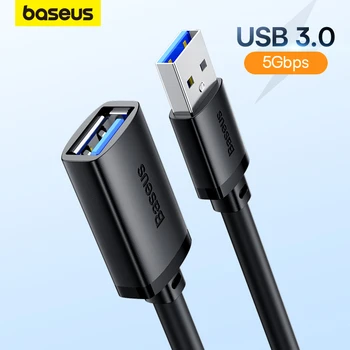Baseus USB prailginimo Kabelis USB 3.0 Kabelis Smart Nešiojamas PC TV Xbox Vienas SSD USB 3.0 Extender Laido Mini 5Gbps Spartus Kabelis