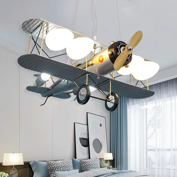 Berniukas vaikai miegamojo dekoratyviniais lėktuvo valgomasis led lubų šviestuvai sieniniai šviestuvai, patalpų apšvietimas, interjero apšvietimas, lubų lempa