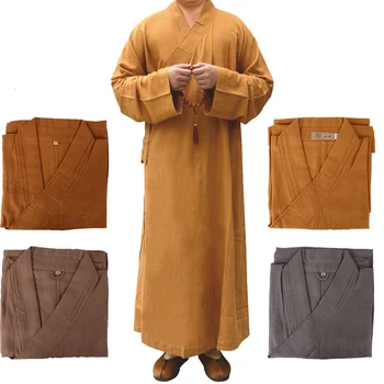 Budistų Vienuolis, Chalatai Kailis Vienuolių Drabužius Plonas Skirsnio Lino Vienuolis Kostiumas Zen Meditacija Kungfu Shaolin Vienodas Budistas