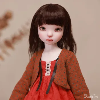 Chae BJD Doll 1/4 Ruda Liemenė Ir Oranžinės spalvos Sijonas Mergina Žaislai, Aukštos Kokybės Surinkimo