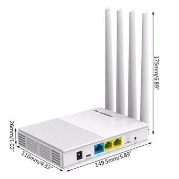 COMFAST E3 4G LTE 2.4 GHz WiFi Router 4 Antenos SIM Kortelės Belaidžio Extender