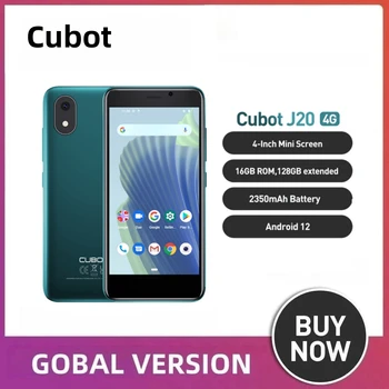 Cubot J20 Mini Išmanusis telefonas 4 Colių 16 GB ROM (128GB Pratęstas)Dual SIM dvejopo 4G Celulares Android 12 2350mAh GPS Mobiliųjų Telefonų
