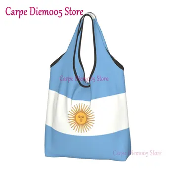 Custom Vėliava Argentinos Pirkinių Maišeliai Moterų Nešiojamų Didelių Pajėgumų Bakalėjos Shopper Totalizator Krepšiai