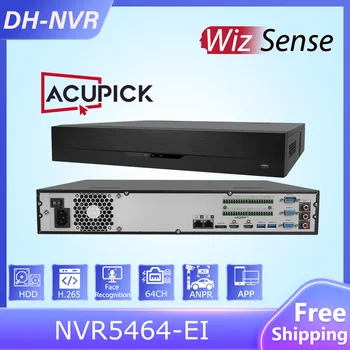 Dahua 64 Kanalų 4HDDs WizSense NVR NVR5464-EI AI fotoaparato Veido Aptikimo ir Atpažinimo ANPR SMD Plius Tinklo Vaizdo įrašymo