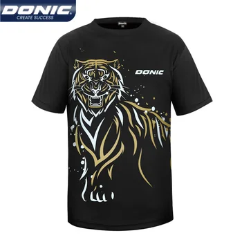 DONIC Stalo Teniso Jersey Vyrų, Moterų Sporto marškinėliai Tigras Kvėpuojantis Teniso Marškinėliai trumpomis Rankovėmis Apvalios Kaklo