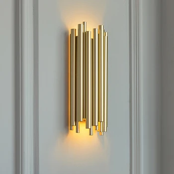 Europos Sconce Šviesos Prabanga Smėlio Aukso Villa Viešbučio Kambarį Koridoriaus Šviesos Modernaus Dizaino Prasme, Namų Puošybai LED Sienos Lempos